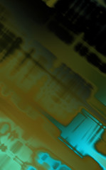 Naklejka premium Abstract background. Grungy wallpaper. Geometrical elements on aged grunge texture. Graphic illustration with different color patterns.