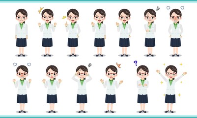 メガネを着た専門職の女性