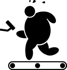 running man fat boy running icon 