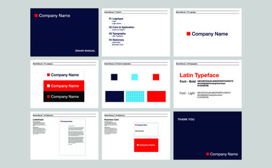 Fototapeta na wymiar Corporate identity template set. Brand book design.