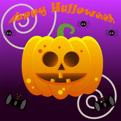 halloween background with pumpkin