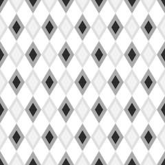 white and grey abstract geometric diamond seamless pattern, wallpaper, texture, banner, label, vector design