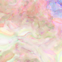 Watercolor abstract painting with pastel colors. Soft color painted illustration of calming composition for poster, wall art, banner, card, book cover or packaging. Modern brush strokes painting.