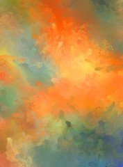 Brushed Painted Abstract Background. Brush stroked painting. Artistic vibrant and colorful wallpaper.