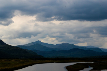Dramatic clouds over Snowdonia, Wales