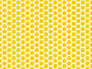 bright yellow honeycomb seamless pattern for background, wallpaper, texture, label, banner etc. vector design.