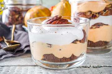 Autumn trifle dessert