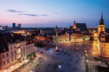 Fototapeta na wymiar City of Warsaw by night