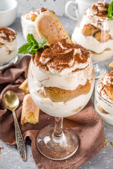 Traditional italian dessert tiramisu