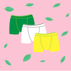 Underpants. Modern set of men's underwear.