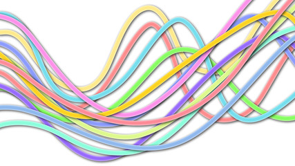abstract colorful overlapping ribbons waves illustration  backdrop