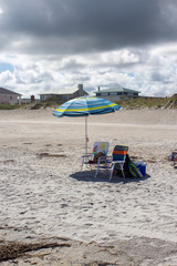 beach, beach umbrella, beach chairs, beach vacation