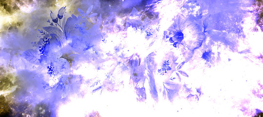 abstract colorful background bg texture wallpaper art paint painting cosmos star stars galaxy sky planets cloud clouds flower flowers grass