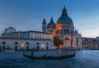 Obraz na płótnie Canvas Basilica Santa Maria della Salute in sunset time, Venice, Italy