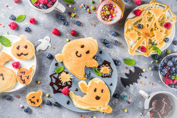 Halloween kids funny pancakes