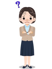 スーツを着た若い女性