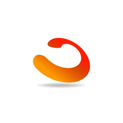 Letter C Logo Orange gradient  Design Template