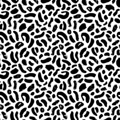 Abstract animal skin leopard seamless pattern design. Vector abstract animal motif. Jaguar, leopard, cheetah, panther fur. Black and white seamless camouflage background. Fashion and stylish ornament
