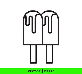 Ice cream icon flat style trendy illustration