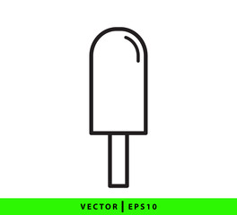 Ice cream icon flat style trendy illustration