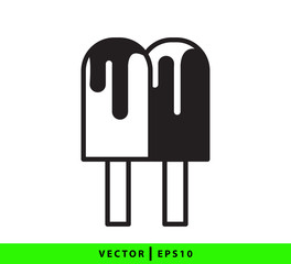 Ice cream icon flat style trendy illustration