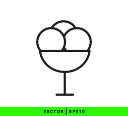 Ice cream icon flat style trendy illustration