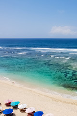 Fototapeta na wymiar View on Melasti beach on Bali, Indonesia