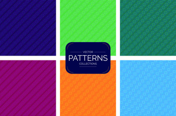Set of minimal lines and dots pattern vector, texture, background