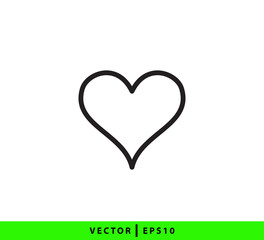Heart icon vector logo design template
