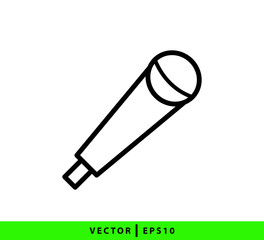 Microphone icon vector logo design template