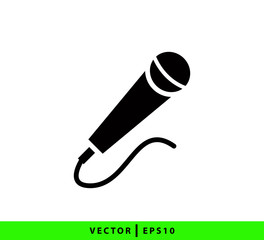 Microphone icon vector logo design template