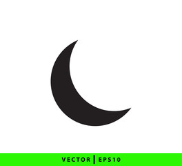 Moon and sun icon vector logo design template