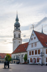 Fototapeta na wymiar view of the St. Marien Church in the historic city center of Celle