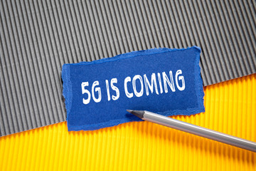 5G IS COMING. Mobile internet, technologies, conspiracy theories concept