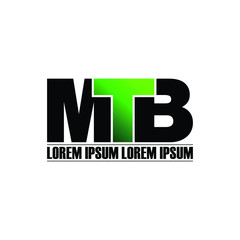 MTB letter monogram logo design vector