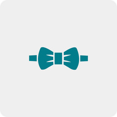 Illustration of bow tie icon on grey background