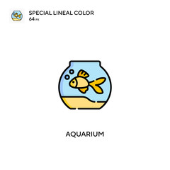Aquarium Special lineal color icon.Aquarium icons for your business project