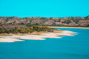 Mequinenza Reservoir, in Zaragoza province, Spain