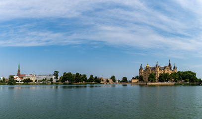 Fototapeta na wymiar panorama view of the city of Schwerin in Mecklenburg-Vorpommern