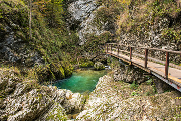 Fototapeta na wymiar Vintgar gorge, Slovenia