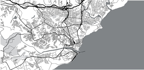 Fototapeta premium Urban vector city map of East London, South Africa