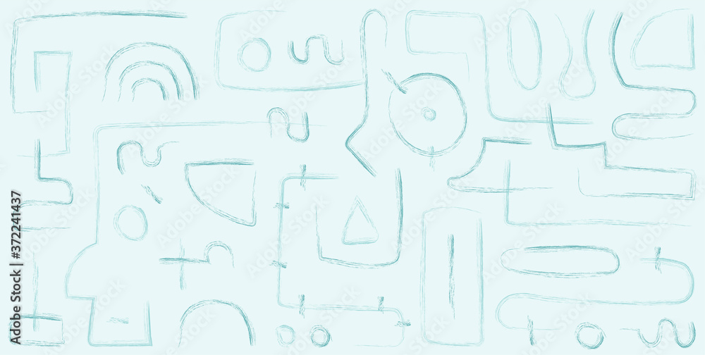 Poster vector abstract doodle background. abstract line shapes. can be used as a background, pattern, wrapp