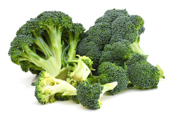 Isolated broccoli on white background