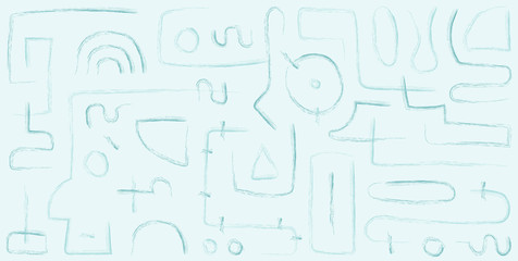 Vector abstract doodle background. Abstract line shapes. Can be used as a background, pattern, wrapping paper, backdrop, textile, print, packaging design, modern art. etc.