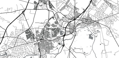 Urban vector city map of Vereeniging, South Africa