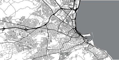 Urban vector city map of Port Elizabeth, South Africa