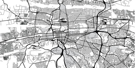Urban vector city map of Pretoria, South Africa