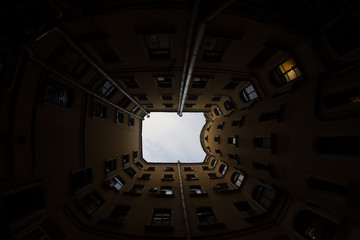 St. Petersburg. Cities of Russia. Well courtyards. Petersburg courtyards. Petersburg architecture....
