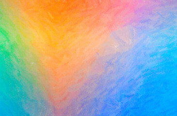 Abstract illustration of blue and orange Wax Crayon background