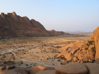 Fototapeta premium the landscape of Spitzkoppe in Namibia, Africa